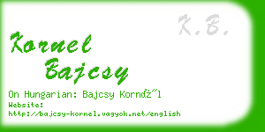 kornel bajcsy business card